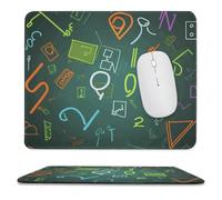 Tappetino per mouse 24,9 x 30 cm, antiscivolo, impermeabile, tappetino per mouse da gioco, per computer, laptop, ufficio e domande di matematica