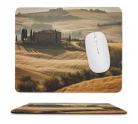 Tappetino per mouse 24,9 x 30 cm, antiscivolo, impermeabile, tappetino per mouse da gioco, per computer, laptop, vista ufficio del tipico paesaggio toscano