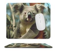 Tappetino per mouse 24,9 x 30 cm, antiscivolo, impermeabile, tappetino per mouse da gioco, per computer, laptop, ufficio, orso koala