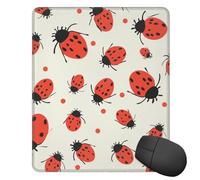 Tappetino per mouse 25 x 30 cm, tappetino per mouse da scrivania, motivo coccinelle infinito maculato, tappetino per mouse per computer con base in gomma antiscivolo, tappetino per tastiera per lavoro