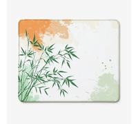 Tappetino per Mouse 400x300mm, Tappetino per Mouse Originale con Motivo Semplice e Bambù, Base in Gomma Antiscivolo, Bordi Cuciti, Sottomano Scrivania per PC, Portatile e Facile da Pulire W-O437