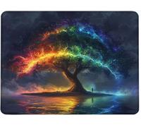 Tappetino per Mouse, 420 x 350 x 3 mm Tappetino Mouse Ergonomico Gomma Antiscivolo, Materiali Durevoli portatile Mousepad, Tappetini Gaming per Computer, Mouse Pad Albero Della Vita Piante w0j-787