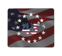 Tappetino per Mouse 45 Squared Trump 2025 Second Term USA Vintage Tappetino per Il Mouse Antiscivolo Confortevole Sottomano, per Gaming Mouse, Ufficio, Computer, 25x30cm