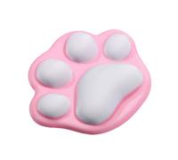 Tappetino per mouse a forma di zampa di gatto rosa chiaro e grigio con morbido poggiapolsi per utenti di computer