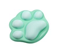 Tappetino per mouse a forma di zampa di gatto verde e blu con morbido supporto per il polso in silicone per un utilizzo confortevole.