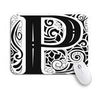 Tappetino per Mouse ABC of Vintage Monogram Featuring The Letter P Accent Tappetino Mouse Facile da Pulire Personalizzato Tappetino Mouse Pad, per Gaming Mouse, Gioco, 25 x 30cm