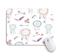 Tappetino per Mouse Abstract Boho Dream Catcher Arrows Feathers American Beautiful Creative Tappetino Mouse Pad Facile da Pulire Tappetini Mouse, per Computer, Gioco, 25 x 30cm