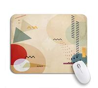 Tappetino Per Mouse Abstract Geometric Composition Ellipses And Triangles Mondrian Tappetini Mouse Portatile Tappetino Per Il Mouse Antiscivolo, Per Scrivania, Ufficio, 25 x 30cm