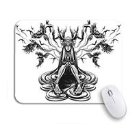 Tappetino Per Mouse Abstract Girl Behind The Bird Fly Apocalyptic Beautiful Beauty Mousepad Forma Rettangolare Lavabile Confortevole Tappetino Mouse Pad, Per Gaming Mouse, Scrivania, 25 x 30cm