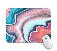 Tappetino per Mouse Abstract Marbled Painted Liquid Paint Marbling Effect Agate Macro Sottomano Confortevole Tappetino per Il Mouse Antiscivolo, per Casa, Scrivania, 25 x 30cm