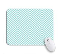 Tappetino Per Mouse Abstract Pattern Stripe Green Aqua And White Colors Tappetino Mouse Gaming Base Antiscivolo In Gomma Facile Da Pulire Tappetino Mouse Piccolo, Per Computer, Casa, 25 x 30cm