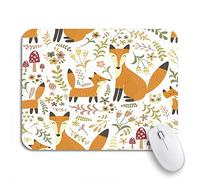 Tappetino per Mouse Adorable Cute Foxes Mother Fox And Her Baby Mousepad Forma Rettangolare Antipolvere Portatile Sottomano, per Casa, Gioco, 25 x 30cm