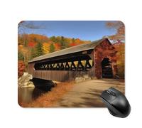 Tappetino per mouse Albany con ponte coperto, con bordo cucito, panno lavabile, antiscivolo, design perfetto per giochi, laptop, lavoro in ufficio