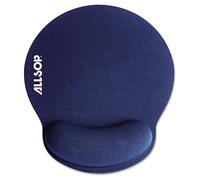 Tappetino per mouse Allsop Mousepad Pro in memory foam con poggiapolsi 9 x 10 blu