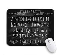 Tappetino per Mouse Alphabet ABC Letters And On Chalk Text Hand English Tappetino Mouse Pad Antipolvere Base Antiscivolo in Gomma Tappetino Mouse, per Casa, Gaming Mouse, 25 x 30cm