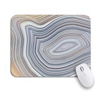 Tappetino per Mouse Amazing Banded Agate Crystal Cross Section As Natural Light Tappetini Mouse Facile da Pulire Tappetino per Il Mouse Antiscivolo, per Gaming Mouse, Computer, 25 x 30cm