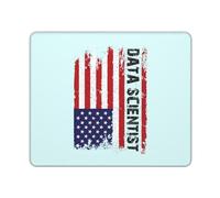 Tappetino per Mouse American Flag Data Scientist Protezione Scrivania da Ufficio Portatile Tappetino Scrivania Confortevole Tappetino per Tastiera per Ufficio Gaming Mac 25X30Cm