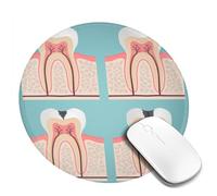 Tappetino per mouse, anatomia dei denti tagliati, tappetino per mouse, tappetino per mouse in gomma antiscivolo, tappetino per scrivania per videogiochi, ufficio, computer portatile