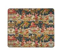 Tappetino per Mouse Ancient Chinese Style Chinoiserie Folk Mouse Mat Pulire Desk Mat con Bordi Cuciti Tappetino Scrivania per Pc Computer Portatile Ufficio 25X30Cm