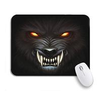 Tappetino Per Mouse Angry Werewolf Face In Darkness Digital Painting Fierce Tappetino Mouse Piccolo Portatile Tappetino Per Il Mouse Antiscivolo, Per Gioco, Scrivania, 25 x 30cm
