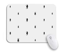 Tappetino Per Mouse Animal Geometric Simple Monochrome Marine Pattern Seahorse Sea Tappetino Mouse Gaming Antipolvere Impermeabile Mousepad Forma Rettangolare, Per Computer, Laptop, 25 x 30cm