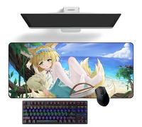 Tappetino per mouse anime Arknights Suzuran Anime Desk Mat Keyboard Mat Large Mouse Pads Rubber Mouse Mats