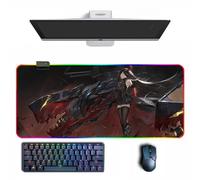 Tappetino per mouse anime Azur Lane Friedrich der Große Anime RGB Mouse Pad con diverse modalità di illuminazione Grandi tappetini per mouse in gomma