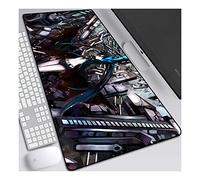 Tappetino per mouse anime Black Rock Shooter 800x300mm, tappetini per mouse tastiera, tappetino per mouse da gioco professionale esteso XXL con base in gomma spessa 3mm, per PC, D
