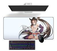 Tappetino per mouse anime Fate/Grand Order Ushiwakamaru Anime Desk Mat Keyboard Mat Large Mouse Pads Rubber Mouse Mats
