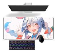 Tappetino per mouse anime Hololive Usada Pekora Anime Desk Mat Keyboard Mat Large Mouse Pads Rubber Mouse Mats