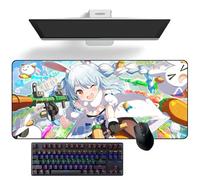 Tappetino per mouse anime Hololive Usada Pekora Anime Desk Mat Keyboard Mat Large Mouse Pads Rubber Mouse Mats