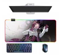 Tappetino per mouse Anime Honkai: Star Rail Kafka Anime RGB Mouse Pad con diverse modalità di illuminazione Grandi tappetini per mouse in gomma