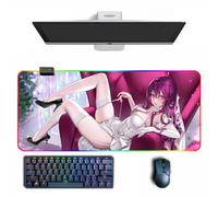 Tappetino per mouse Anime Honkai: Star Rail Kafka Anime RGB Mouse Pad con diverse modalità di illuminazione Grandi tappetini per mouse in gomma