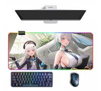 Tappetino per mouse anime NIKKE: Goddess of Victory Anime RGB tappetino per mouse con diverse modalità di illuminazione grandi tappetini per mouse in gomma