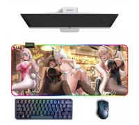 Tappetino per mouse anime NIKKE: Goddess of Victory Anime RGB tappetino per mouse con diverse modalità di illuminazione grandi tappetini per mouse in gomma