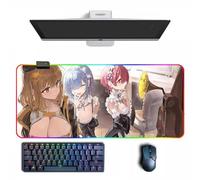 Tappetino per mouse anime NIKKE: Goddess of Victory Anime RGB tappetino per mouse con diverse modalità di illuminazione grandi tappetini per mouse in gomma