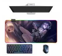 Tappetino per mouse anime NIKKE: Goddess of Victory Anime RGB tappetino per mouse con diverse modalità di illuminazione grandi tappetini per mouse in gomma