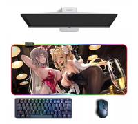 Tappetino per mouse anime NIKKE: Goddess of Victory Anime RGB tappetino per mouse con diverse modalità di illuminazione grandi tappetini per mouse in gomma