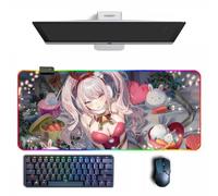 Tappetino per mouse anime NIKKE: Goddess of Victory Anime RGB tappetino per mouse con diverse modalità di illuminazione grandi tappetini per mouse in gomma