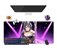 Tappetino per mouse Anime Rascal Does Not Dream of Bunny Girl Senpai Sakurajima Mai | Tappetino per mouse lavabile gigante XL (35,4" x 15,7" x 0,12") | Presa antiscivolo + bordi rinforzati (3)