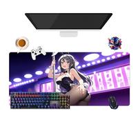 Tappetino per mouse Anime Rascal Does Not Dream of Bunny Girl Senpai Sakurajima Mai | Tappetino per mouse lavabile gigante XL (35,4" x 15,7" x 0,12") | Presa antiscivolo + bordi rinforzati (4)