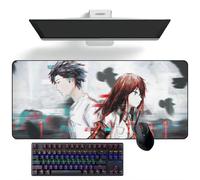 Tappetino per mouse anime Steins;Gate Anime Mouse Pads Deskmat Keyboard Mat Large Mouse Pad