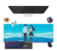 Tappetino per mouse Anime Tunnel to Summer | tappetino per mouse impermeabile extra large | base in gomma antiscivolo per PC, portatile, e-Sport (1, 31,5" × 11,8" × 0,12")