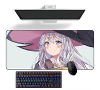 Tappetino per mouse anime Wandering Witch: The Journey of Elaina Anime Mouse Pads Deskmat Keyboard Mat Large Mouse Pads
