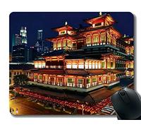 Tappetino per mouse antiscivolo, Wanfa Born, All Are Fate, Buddha Tooth Relic Temple Antiscivolo Base in gomma Mousepad