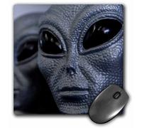Tappetino per mouse argentato 3dRose LLC 8 x 8 x 0,25 pollici con teste di alieni Roswell, New Mexico, Julien McRoberts (mp_92634_1)