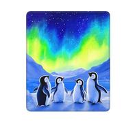 Tappetino per mouse Aurora Penguin, lavabile, con base in gomma antiscivolo, ideale per il gaming e la casa.