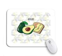 Tappetino per Mouse Avocado Toast Fresh Toasted Bread Slices of Ripe Delicious Tappetini Mouse Portatile Base Antiscivolo in Gomma Mousepad Forma Rettangolare, per Computer, Laptop, 25 x 30cm
