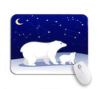 Tappetino Per Mouse Baby Polar Bear Christmas New Year Constellations Cute Animals Tappetino Mouse Gaming Confortevole Tappetino Mouse Piccolo, Per Casa, Gioco, 25 x 30cm