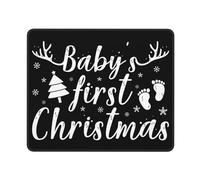 Tappetino Per Mouse Baby S First Christmas Mousepad Multifunzione Mouse Mat Confortevole Protezione Scrivania Da Ufficio Per Computer Portatile Mac Gaming 25X30Cm